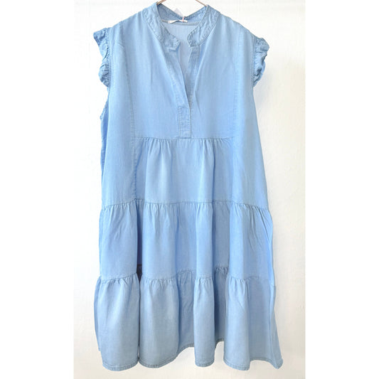 Jeanskleid -soft blue-