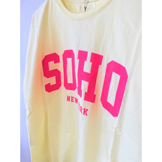 T-Shirt -SOHO- gelb-pink