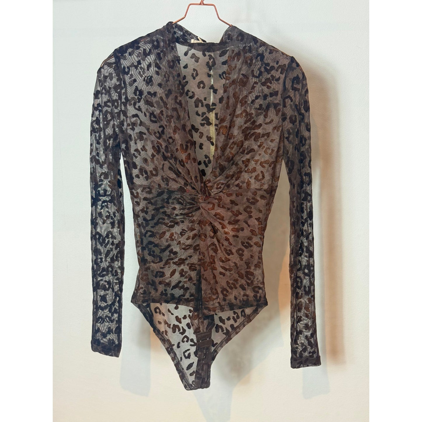 Transparenter Leo Body - braun