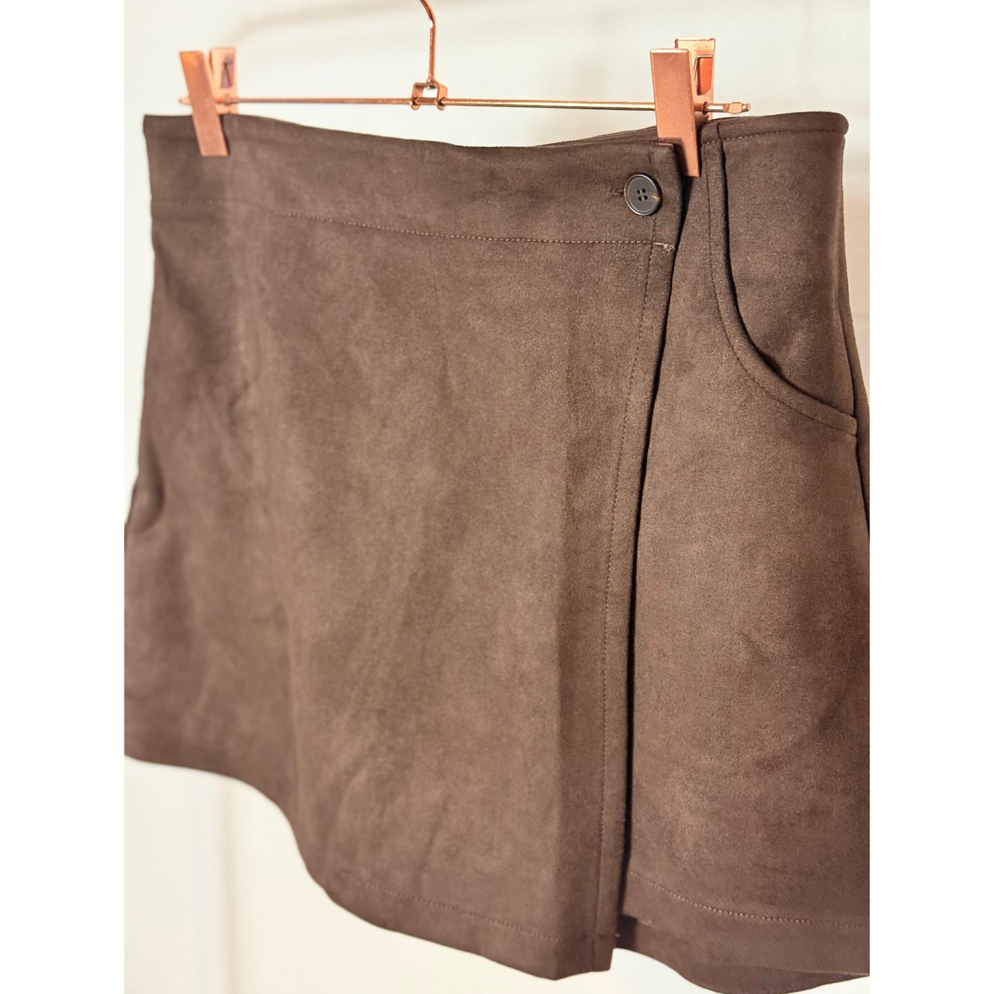 Wildleder Skort -braun