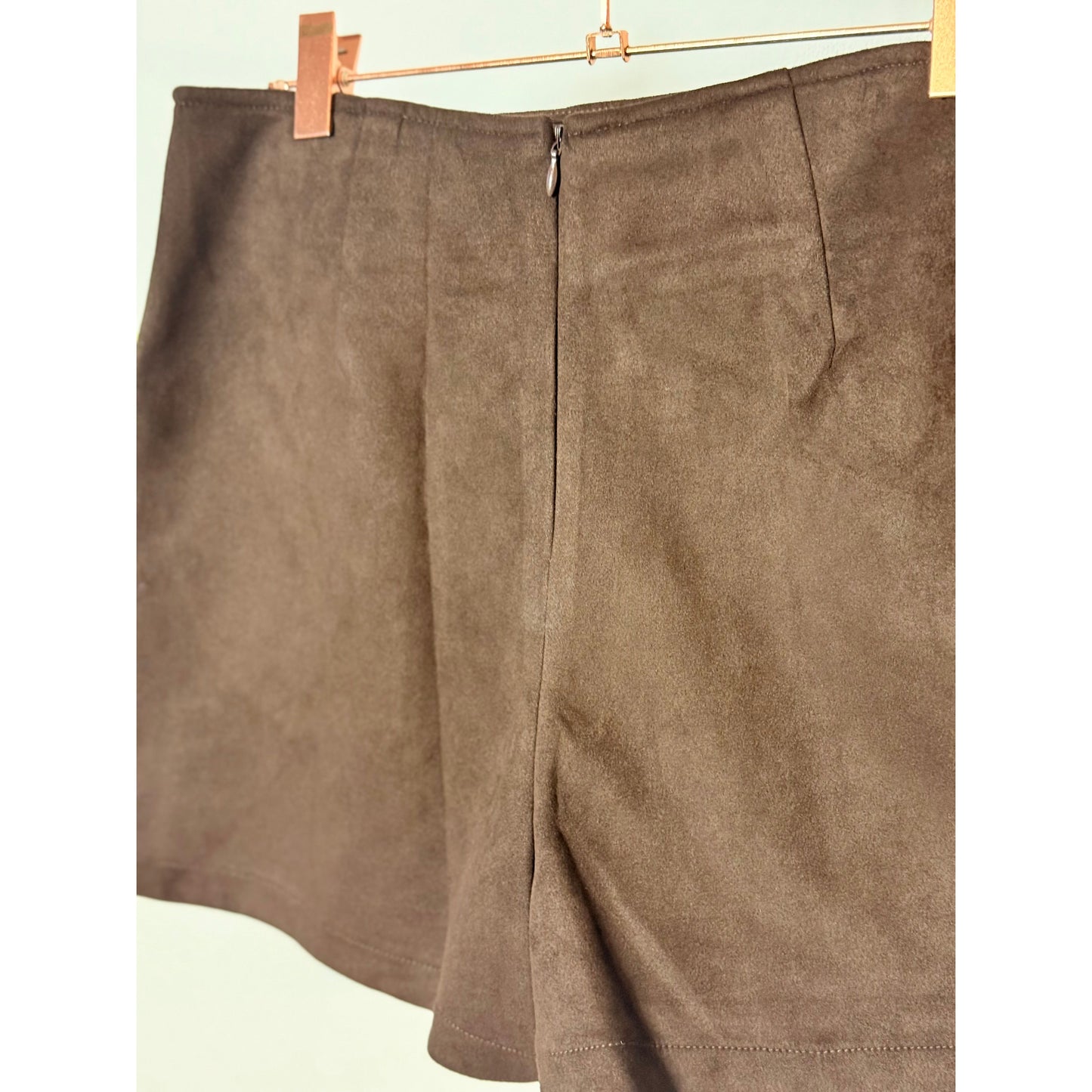 Wildleder Skort -braun