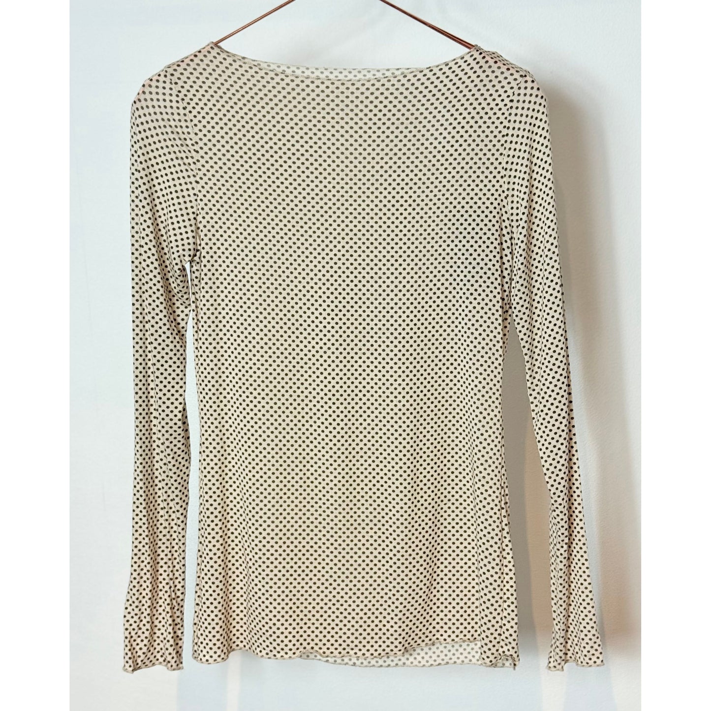 Shirt "Dots" - beige/ braun
