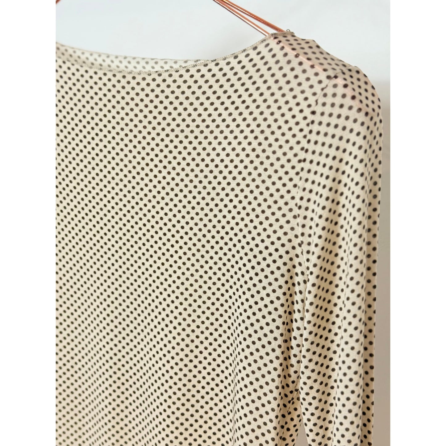 Shirt "Dots" - beige/ braun