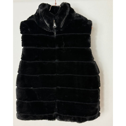 Kunstfell Weste- schwarz