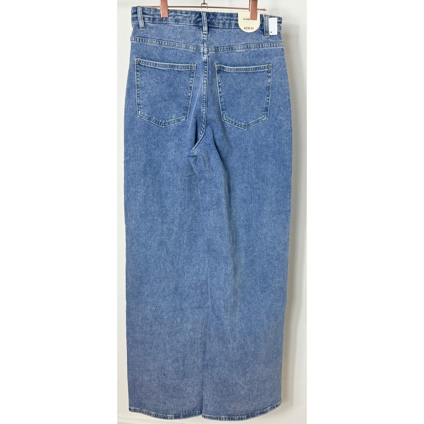 Straight Leg mit asymmetrischen Bund - denim