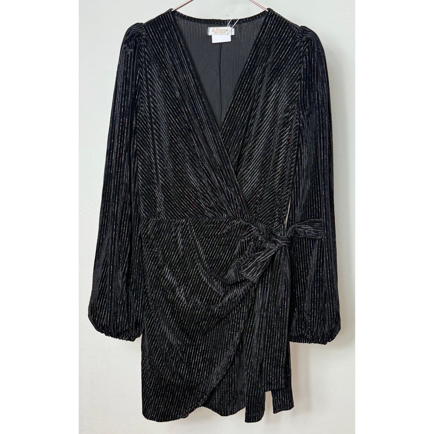 Schimmer Kleid - schwarz