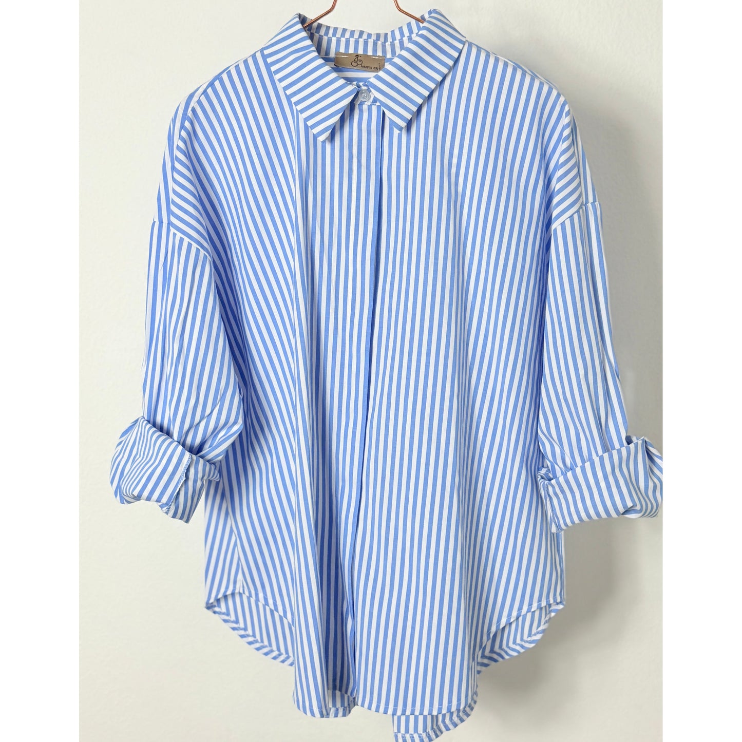 Gestreiftes Hemd - weiß blau