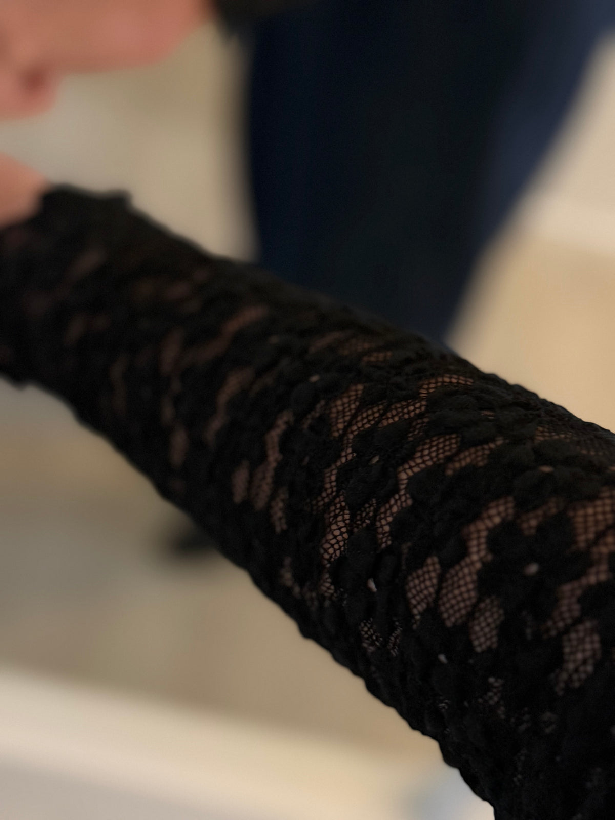 Laceshirt -schwarz-