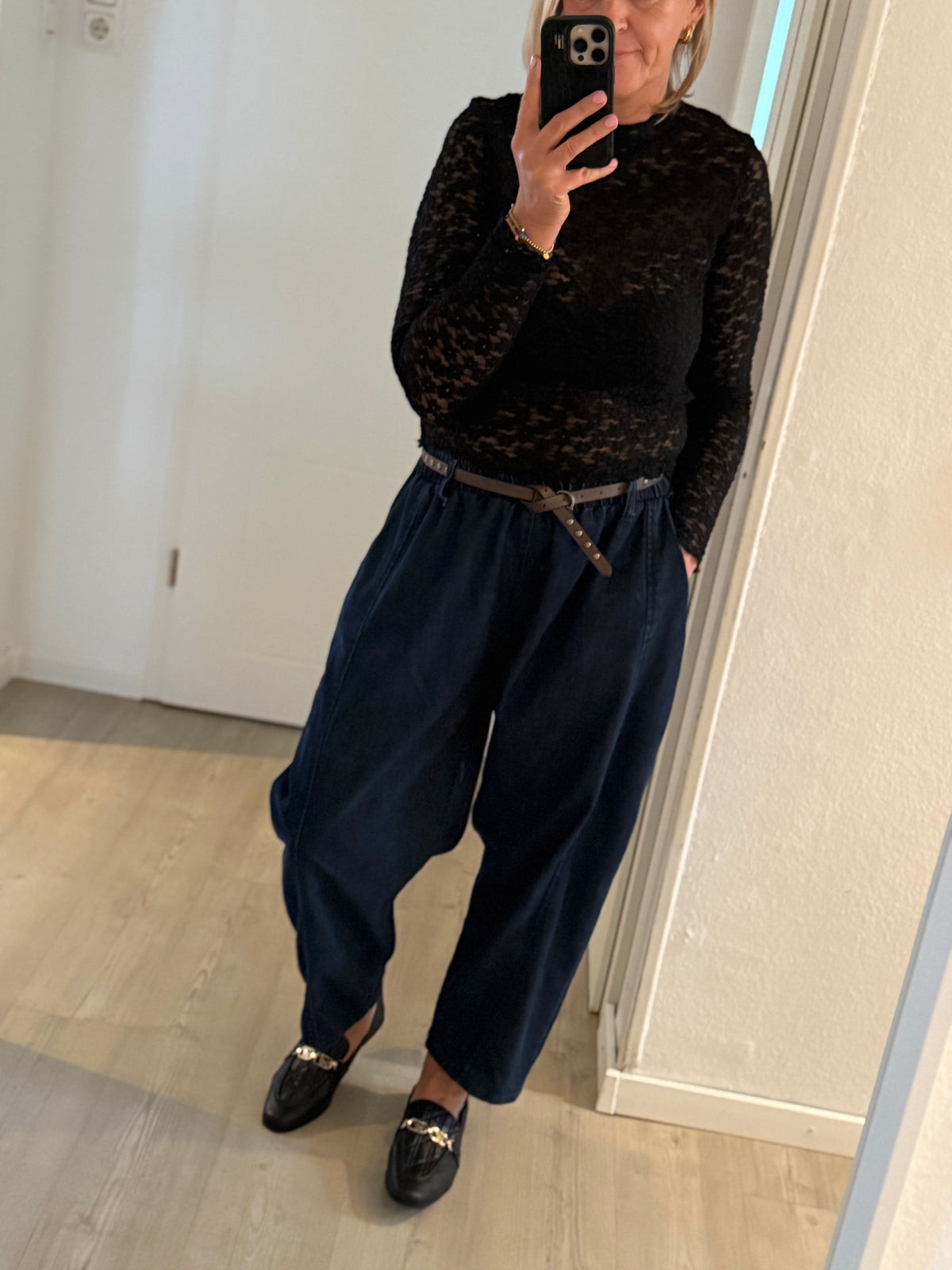 Laceshirt -schwarz-