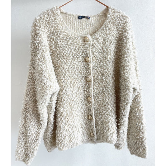 Teddy Strickjacke -creme-