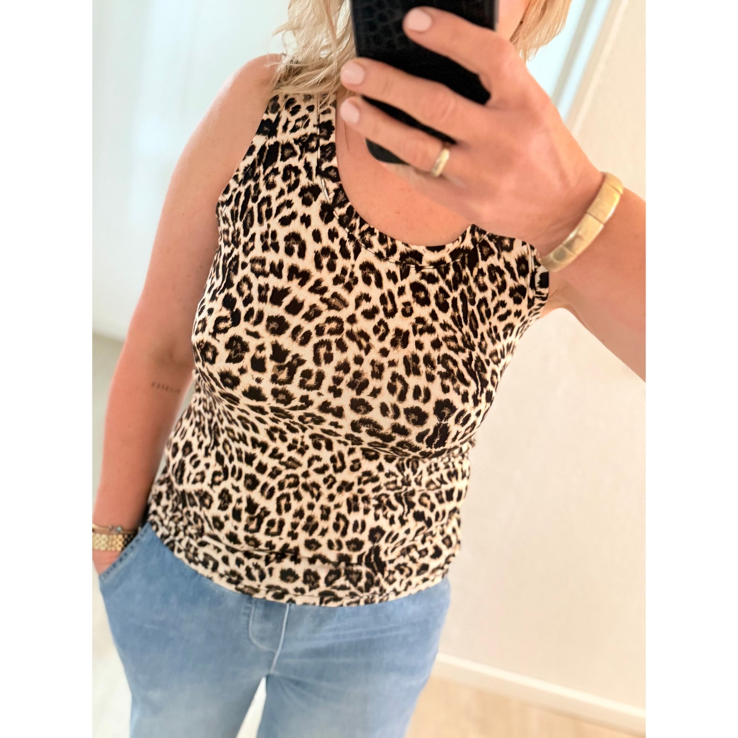 Top mit Leo-Print