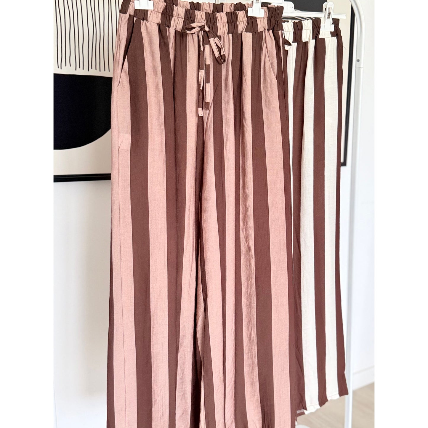 Streifenhose - braun