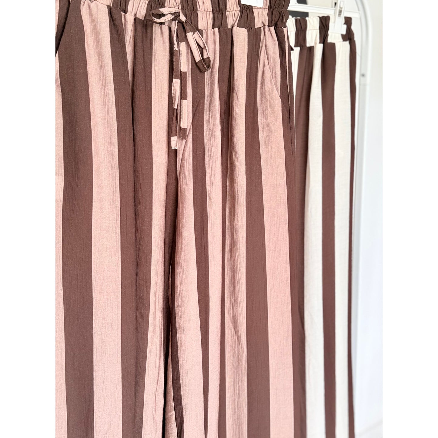 Streifenhose - braun
