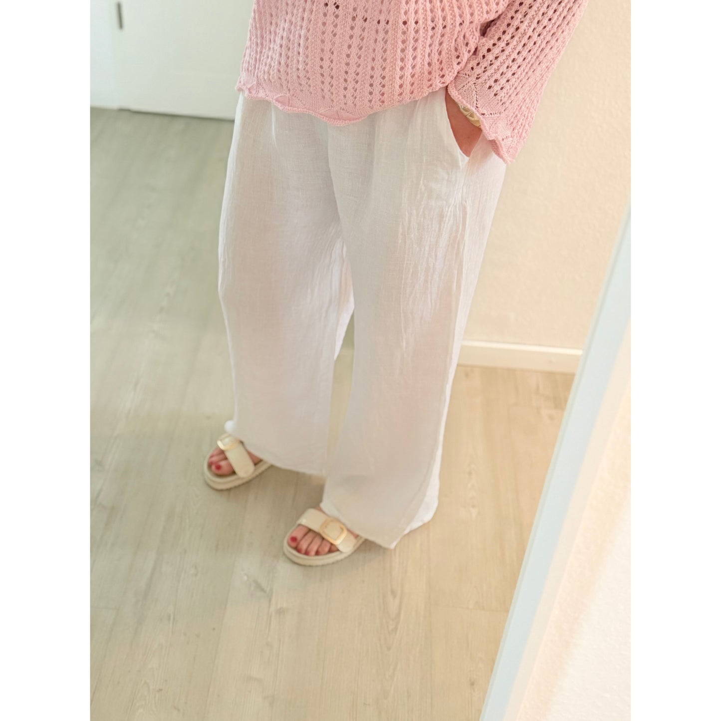 Leinenhose - weiß