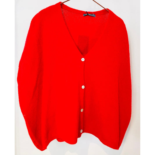 Oversize Strickweste -rot-