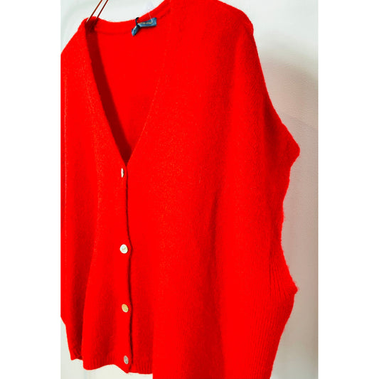 Oversize Strickweste -rot-