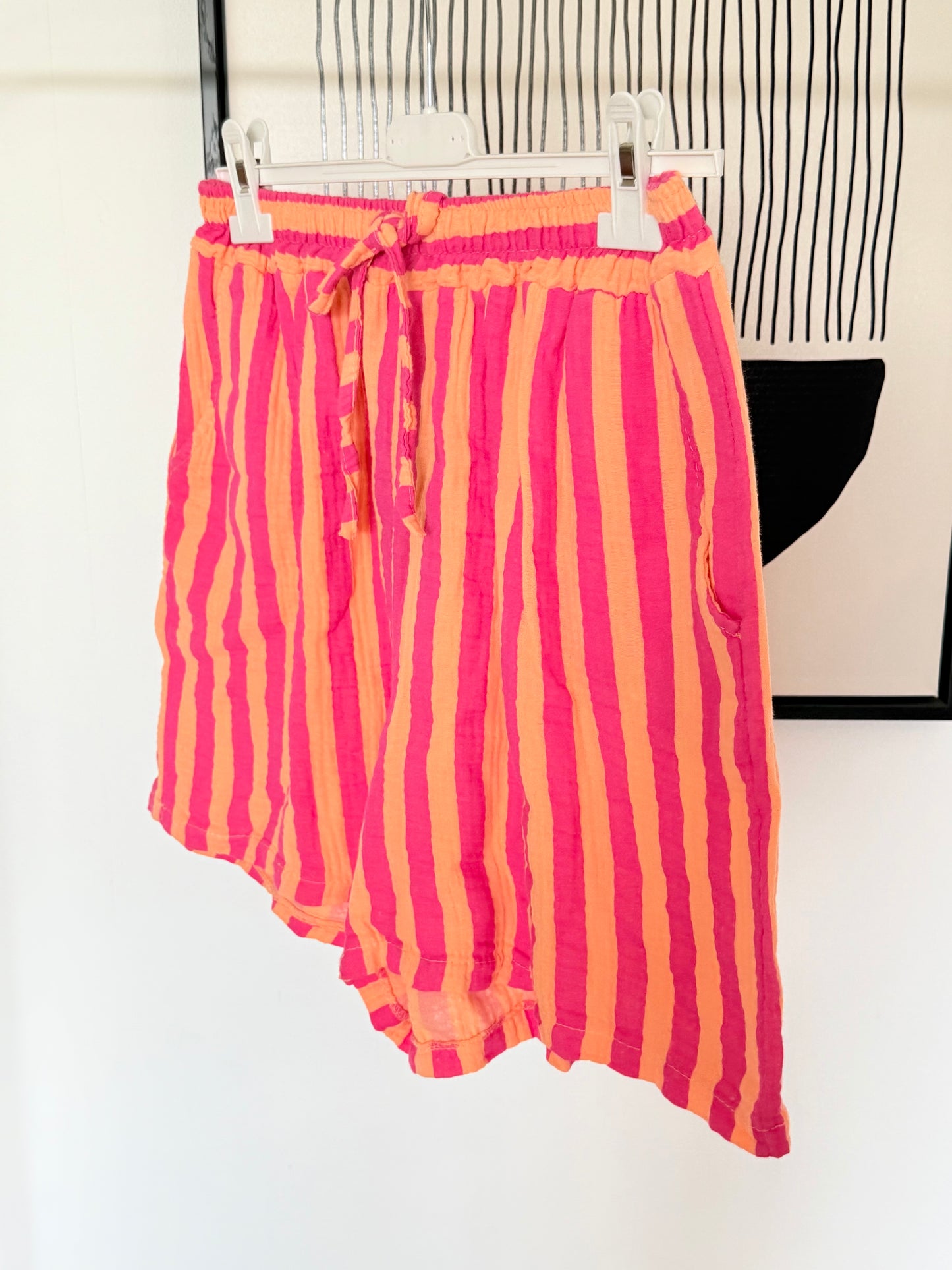 Musselin Shorts - gestreift