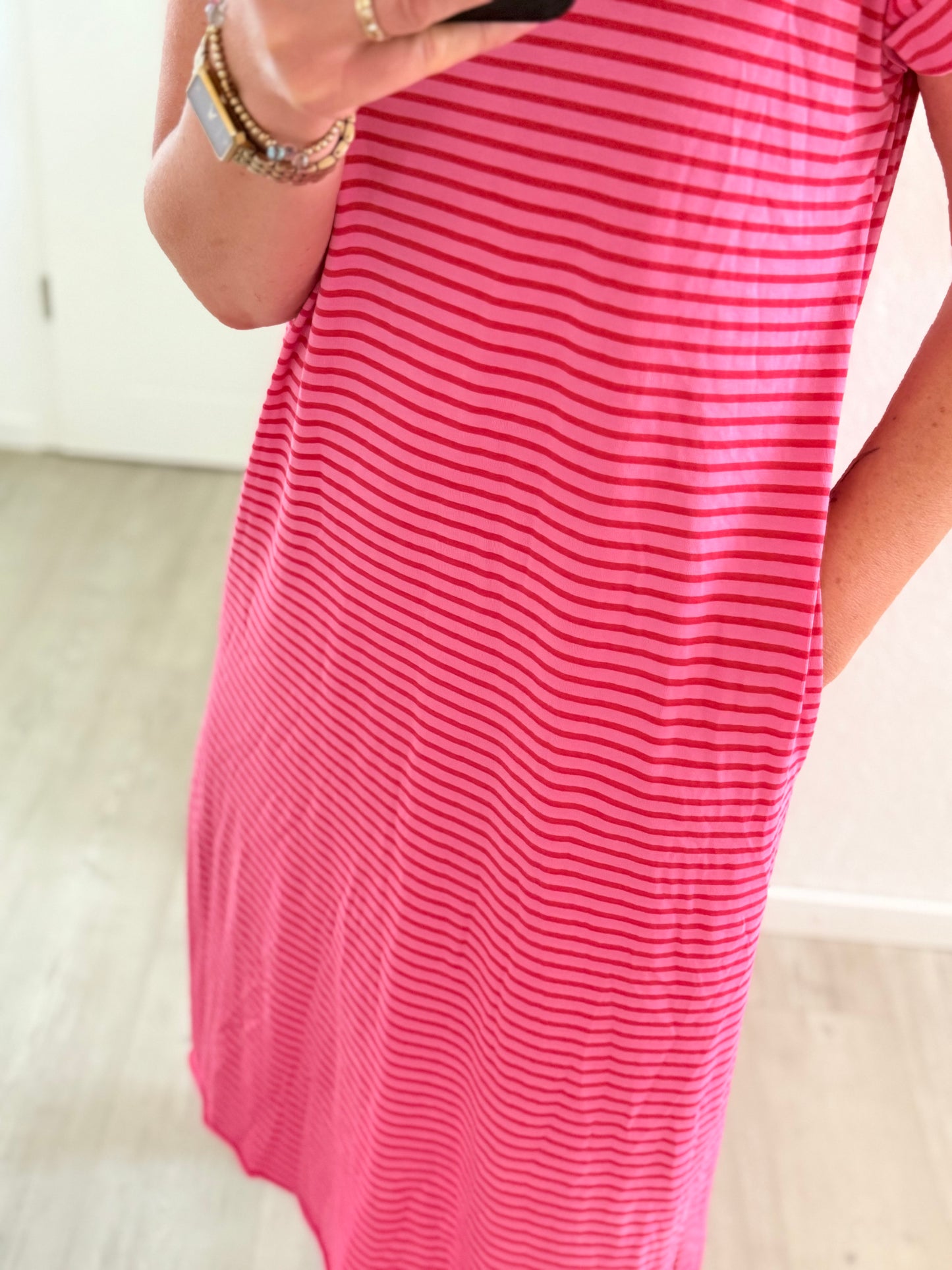 Kleid - rot/ pink
