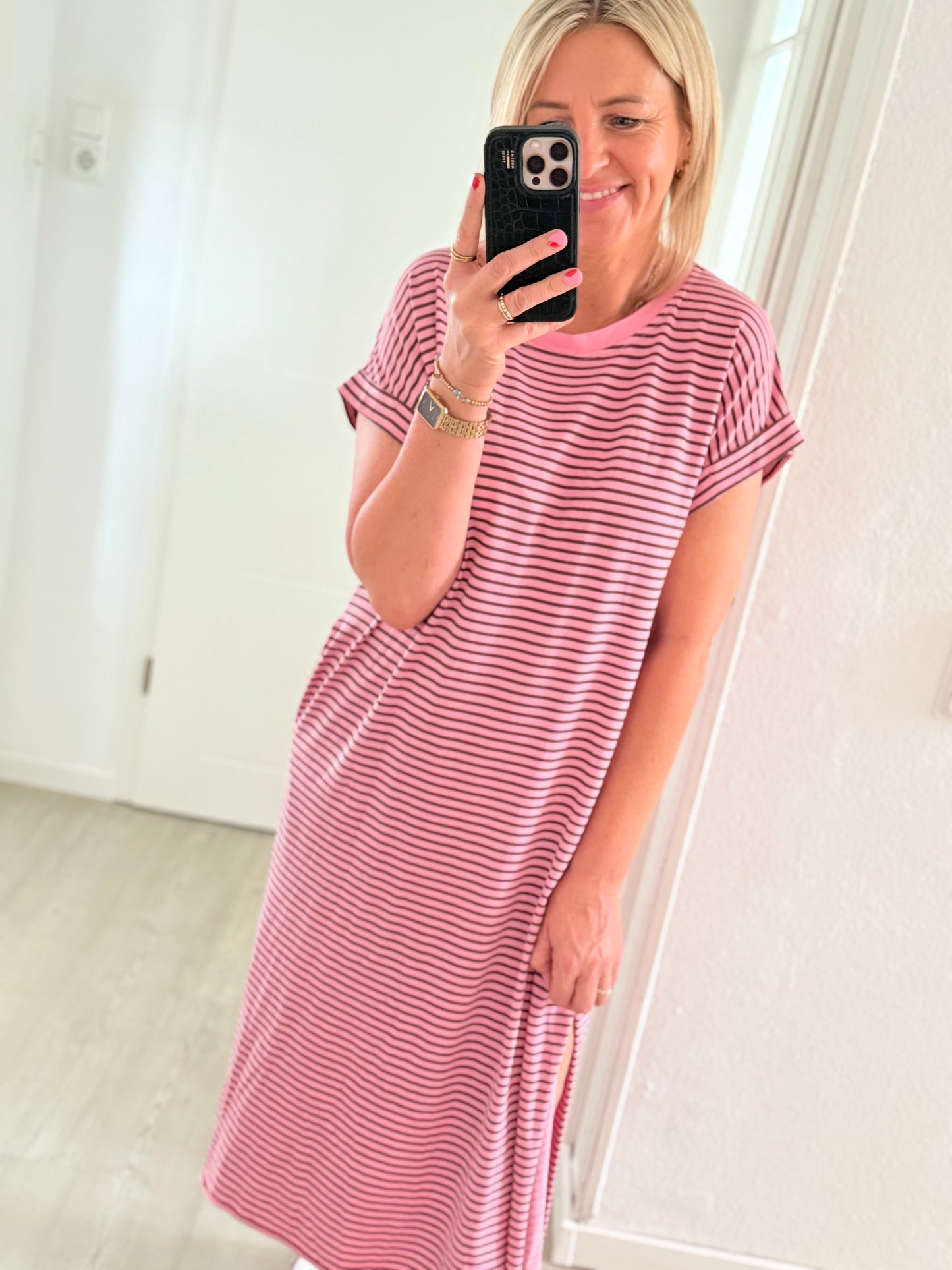 Kleid - braun/rosa