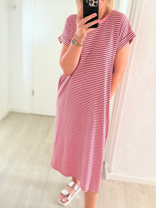 Kleid - braun/rosa