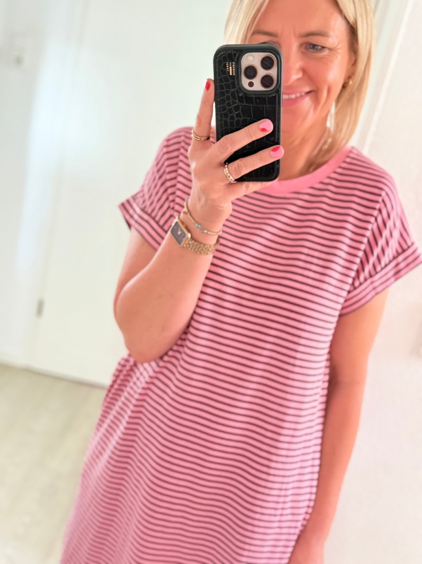Kleid - braun/rosa