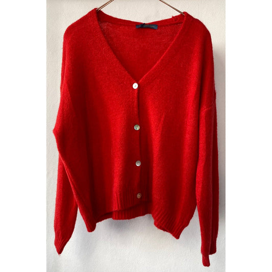 Strickjacke -rot-