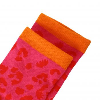 Moo´ilo Pinke Leo- Socke mit Leo- Clutch