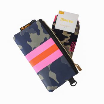 Moo´ilo Camo Khaki- Socke mit Leo- Clutch