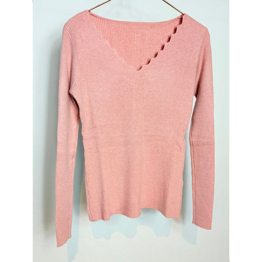 Shirt mit Zick Zack - altrose