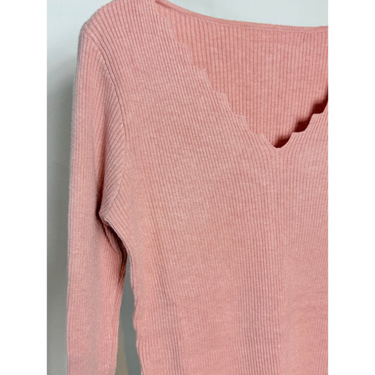 Shirt mit Zick Zack - altrose