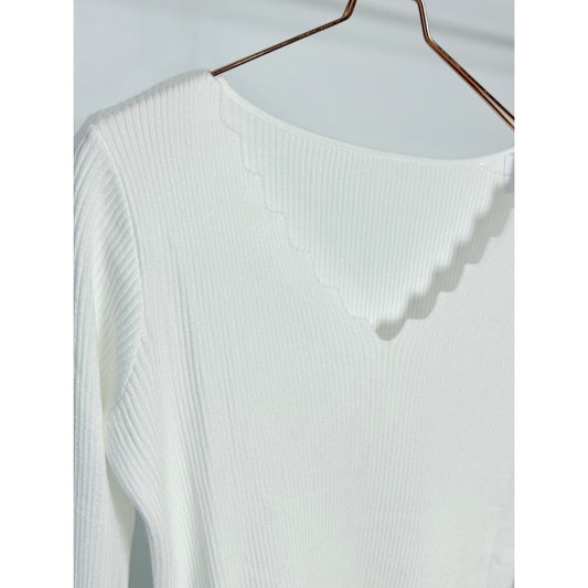 Shirt mit Zick Zack - weiß