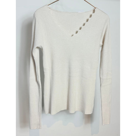 Shirt mit Zick Zack - natur