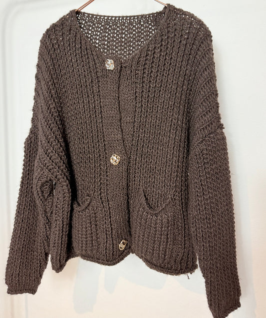Strickjacke - braun