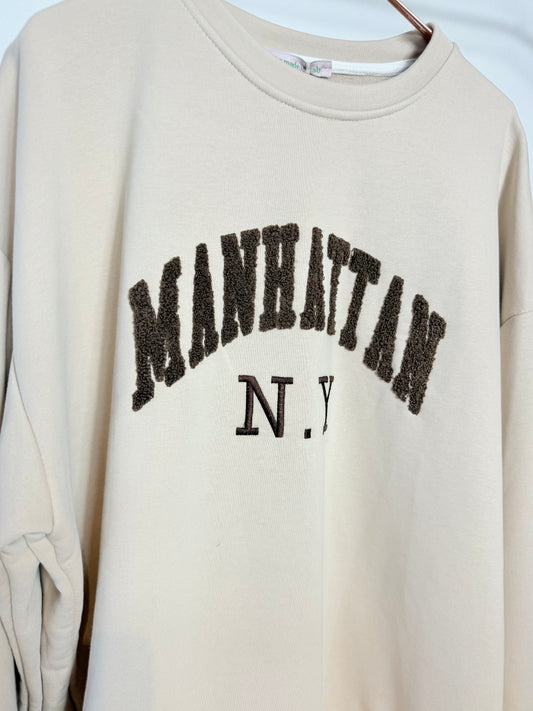 Sweater "Manhattan N.Y" - beige