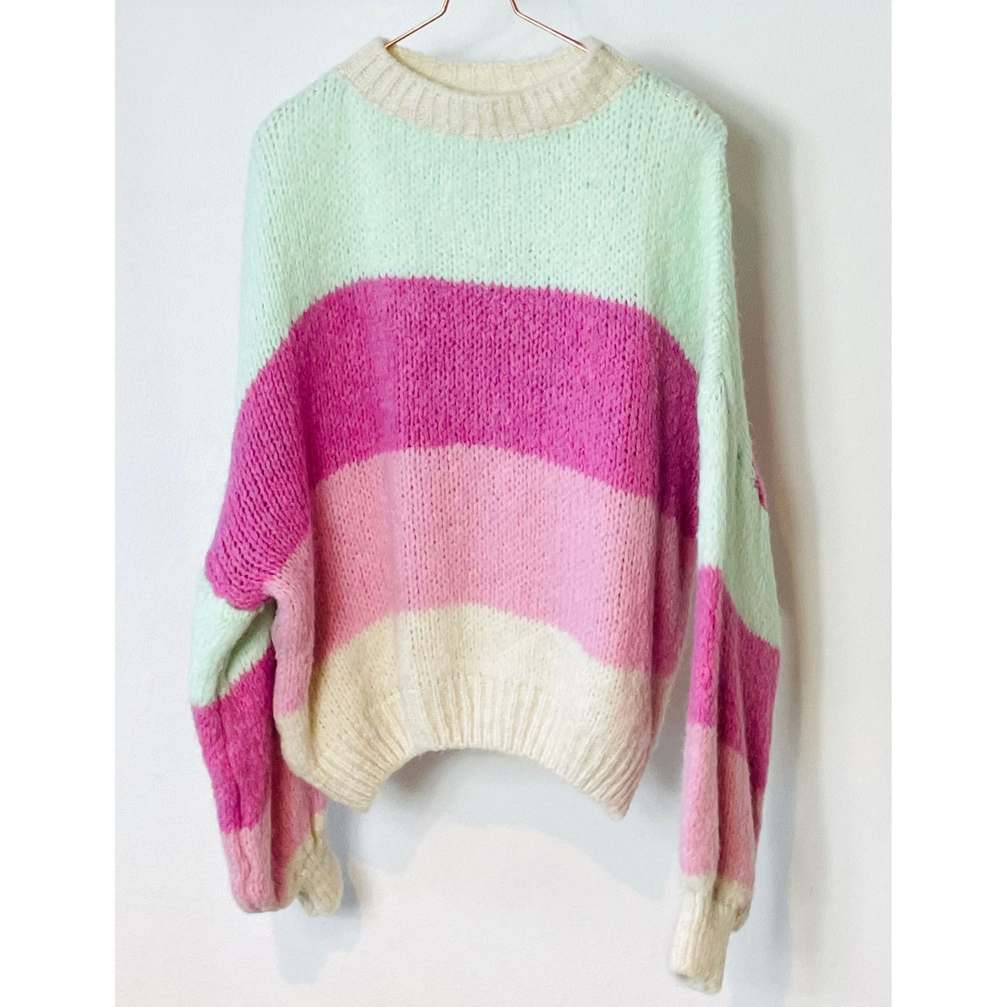 Pullover -beige rosa mint-