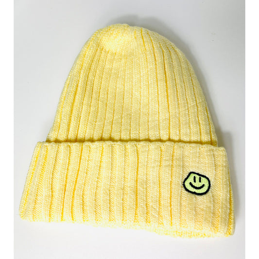 Beanie -Smiley- gelb