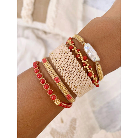 IBU Jewels Armband Jill gold Pearl