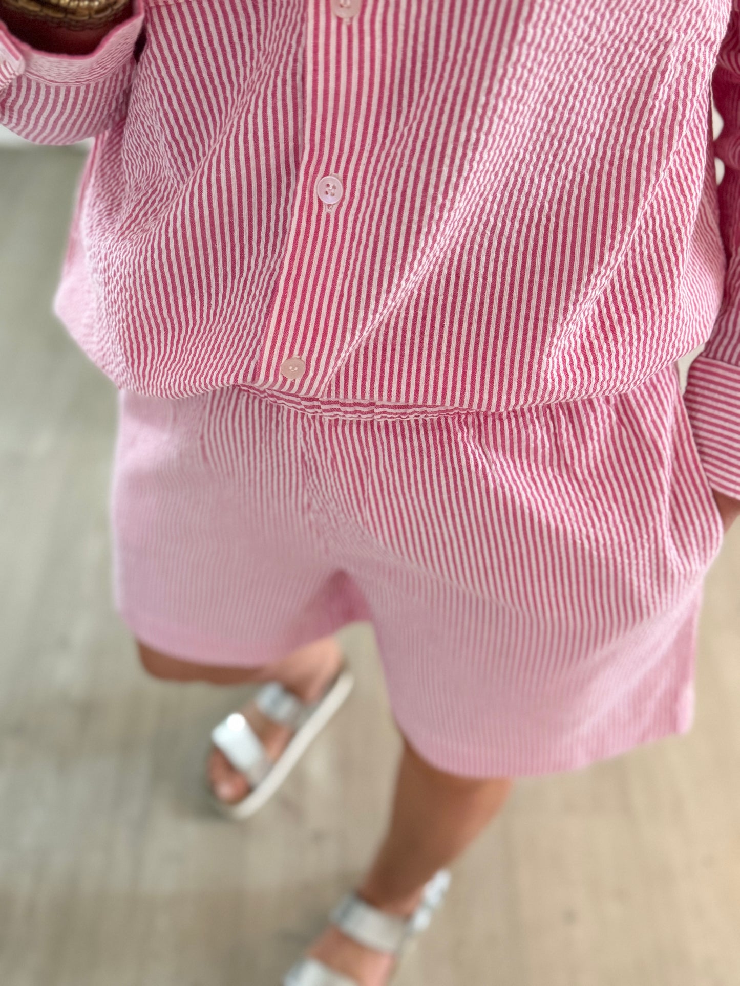 MSCH Shorts pink/weiß
