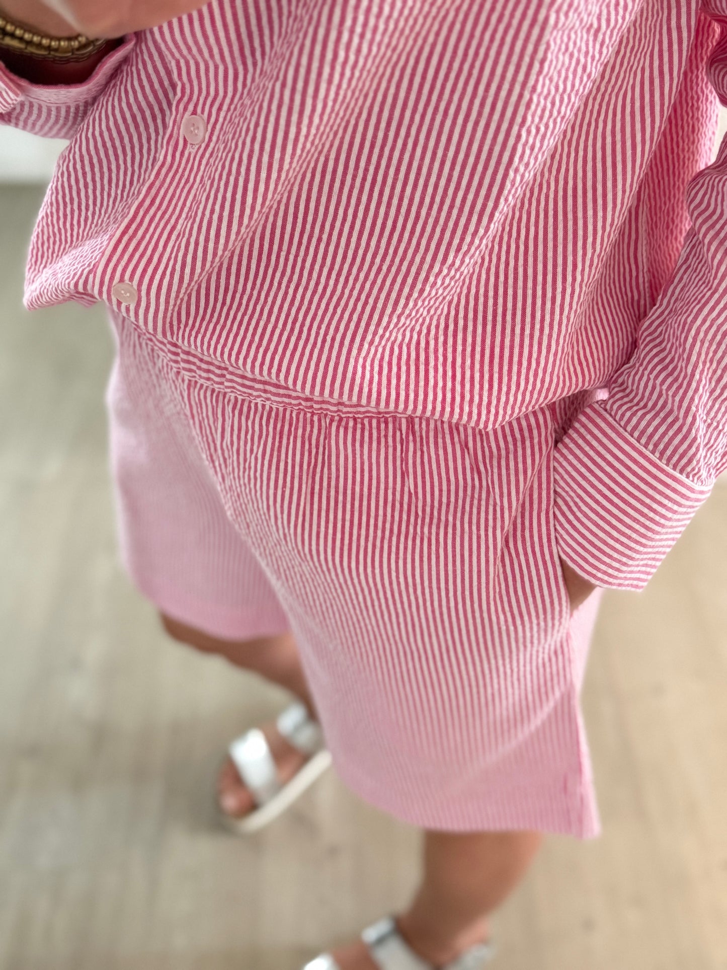 MSCH Shorts pink/weiß