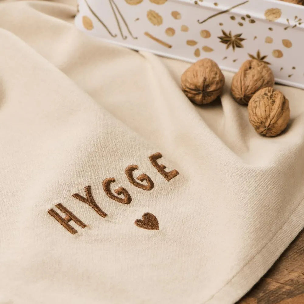 Ib Laursen Geschirrtuch Geschirrtuch Tradition mit Hygge - leinenfarbig