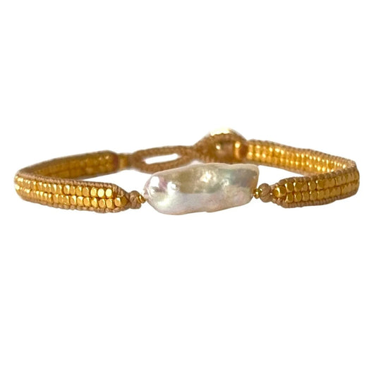 IBU Jewels Armband Jill gold Pearl