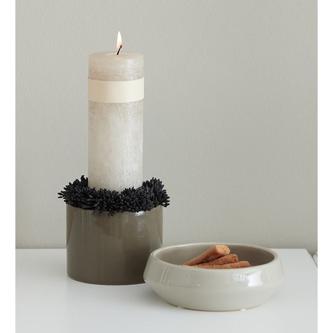 Lübech Living Übertopf/ Schälchen -glossy sand- 9,5 cm x 9,5 cm