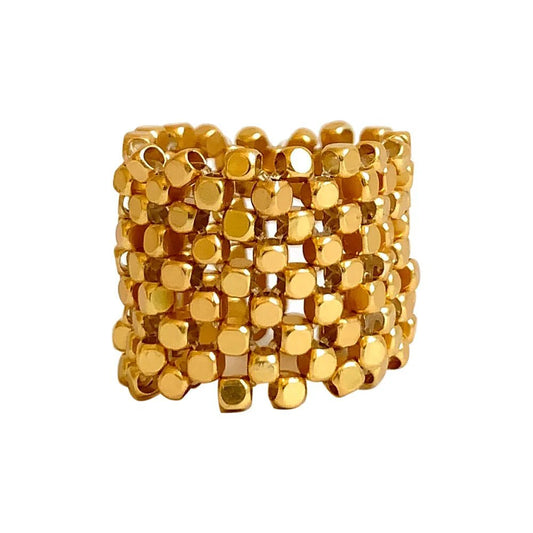 IBU Jewels Ring Mesh -gold
