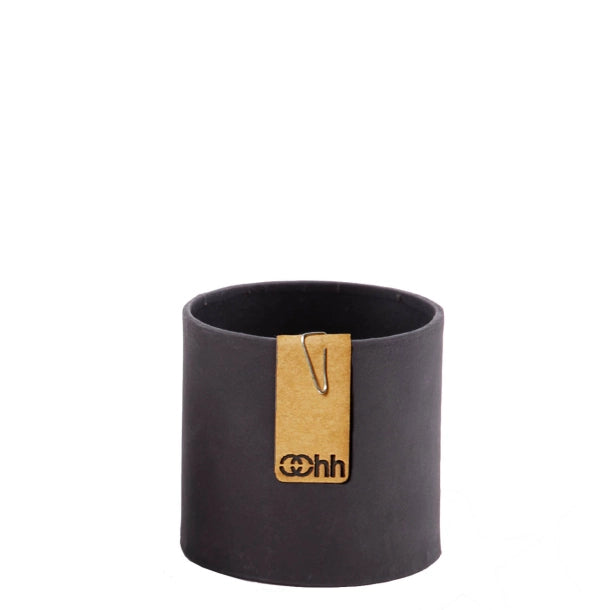 Lübech Living Tokyo cylinder Pot / Übertopf - Vase -black- mini
