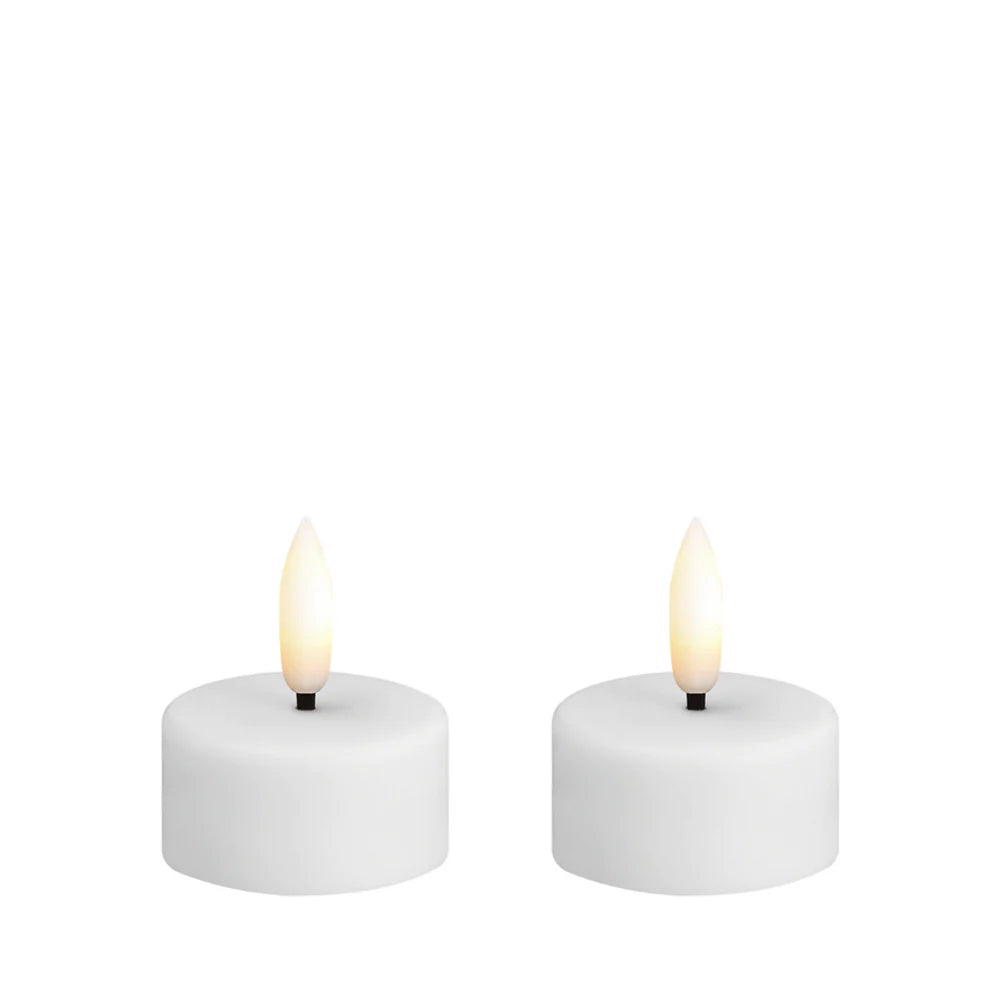 Moods & More LED Teelicht 2er-Set -white- 39 x 20 mm