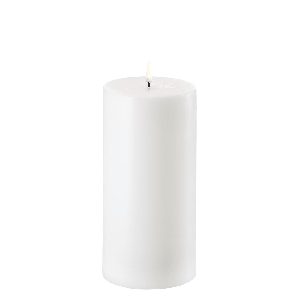 Piffany Copenhagen uyuni / LED Pillar Candle -nordic white- 10,1 X 20cm