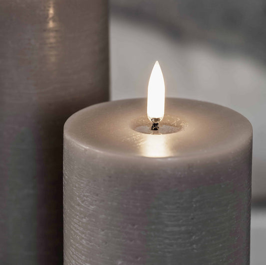 Piffany Copenhagen uyuni / LED Melted Pillar Candle -sandstone- 7,8 X 20,3cm