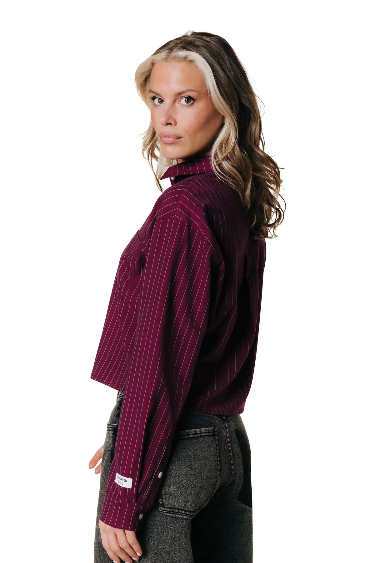 Colourful Rebel Gestreifte kurze Bluse