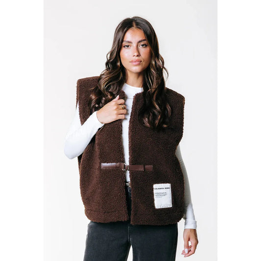 Colourful Rebel Yadi Teddy Gilet -braun