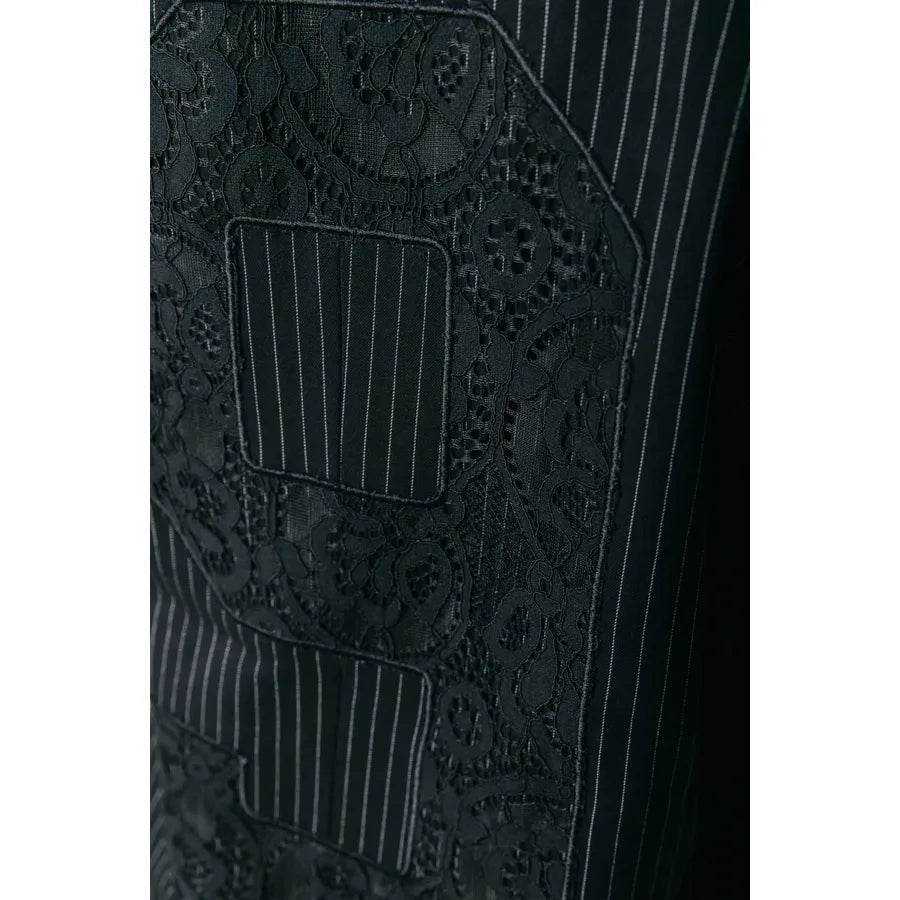 Colourful Rebel Jesra Nadelstreifen Nr. 9 Spitzenblazer - black